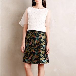 Anthropologie Shanghai-La Jacquard Skirt